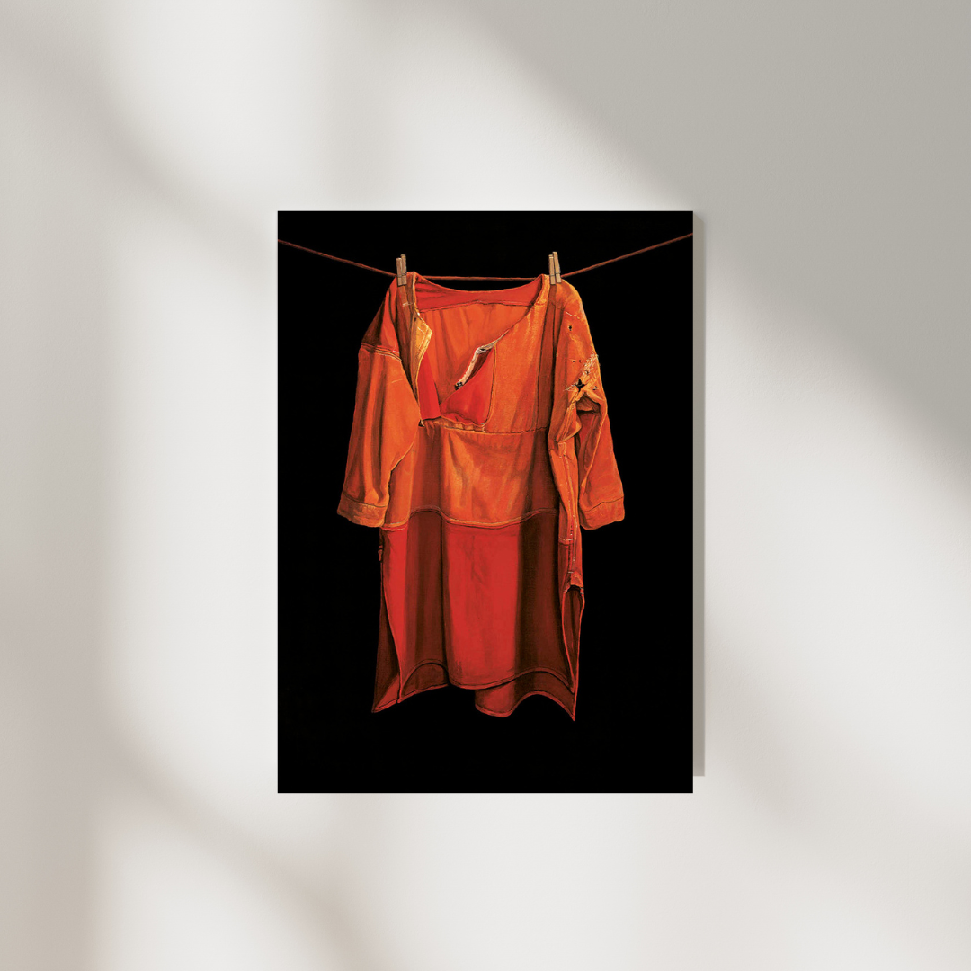 Jopie Huisman - Roodbaaien hemd 1975 | Giclée op canvas