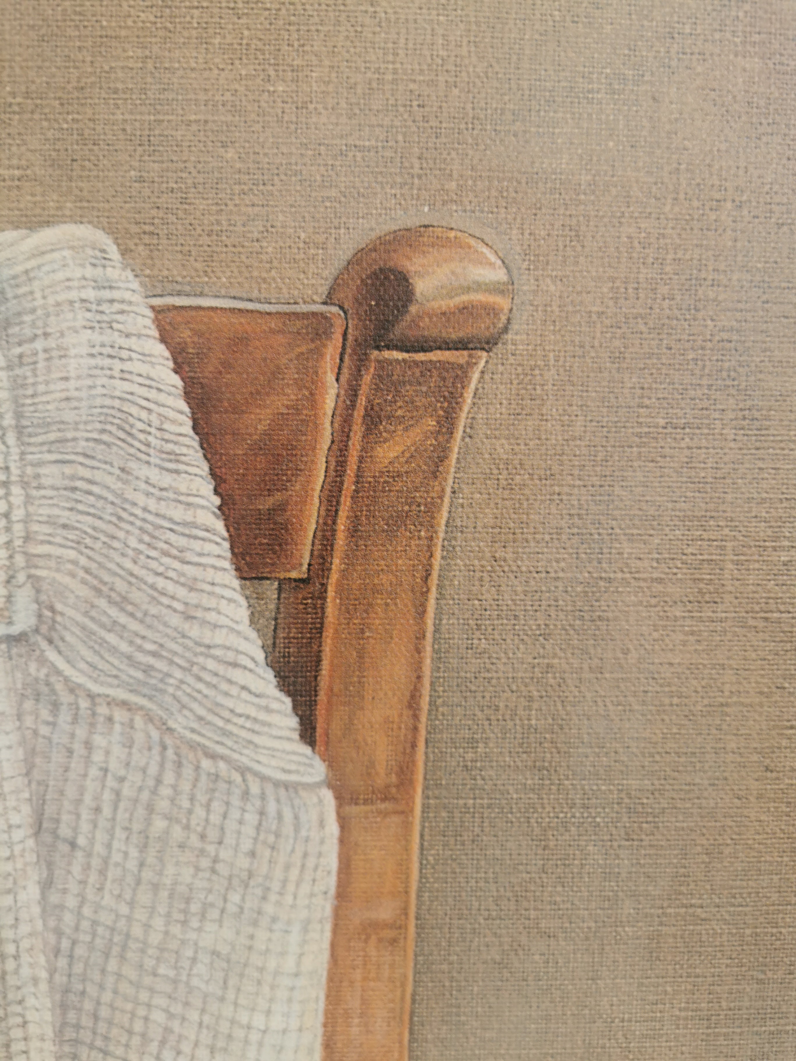 Jopie Huisman - Borstrok op Deventer stoel 1980| Giclée op canvas