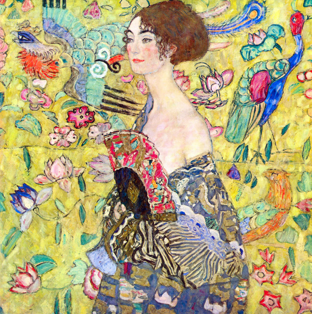 Gustav Klimt - Lady with fan | Giclée op canvas
