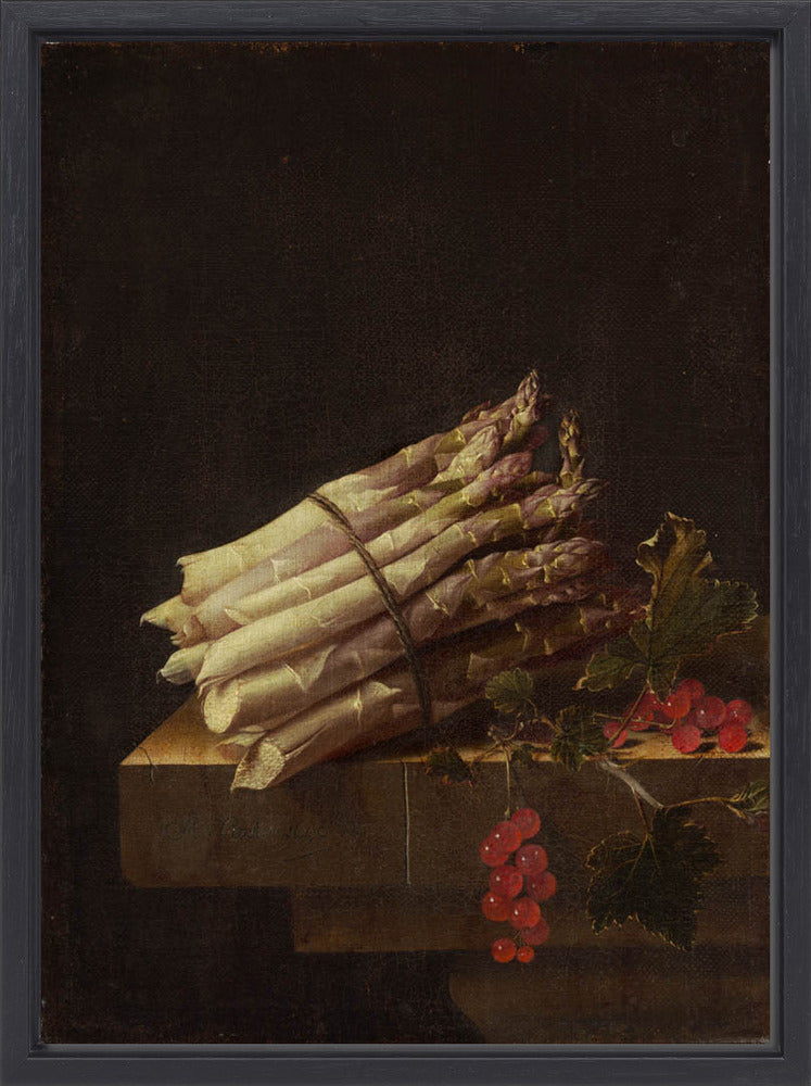 Adriaen Coorte - Stilleven met asperges en artisjok | Giclée op canvas