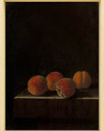 Adriaen Coorte - Vier abrikozen op een stenen plint | Giclée op canvas