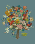 Vincent van Gogh - Flowers bouquet (blue) | Giclée op canvas