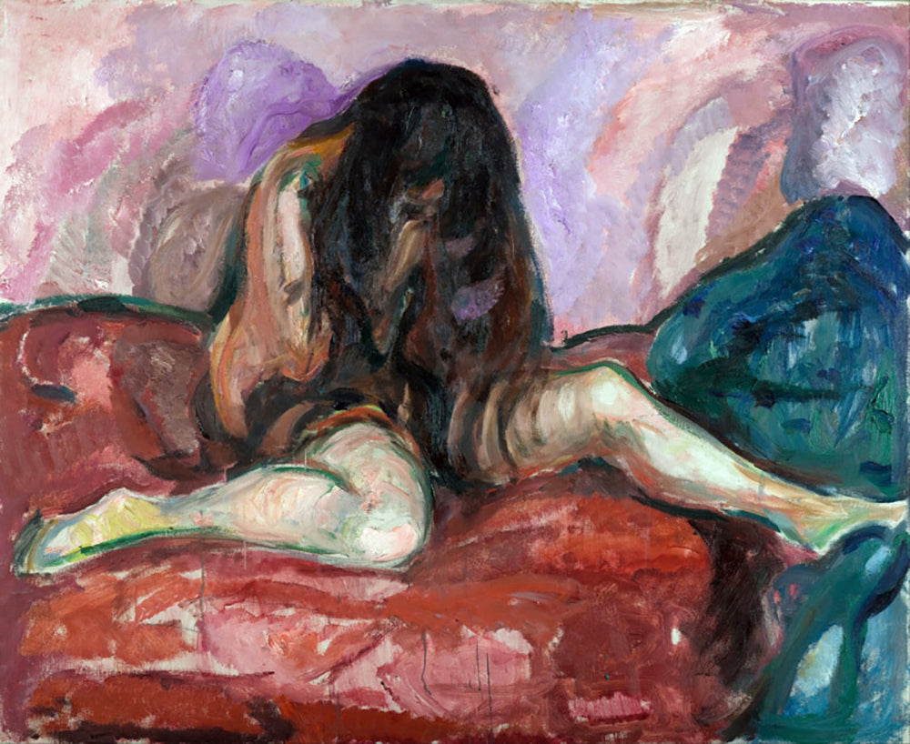 Edvard Munch - Weeping nude | Giclée op canvas