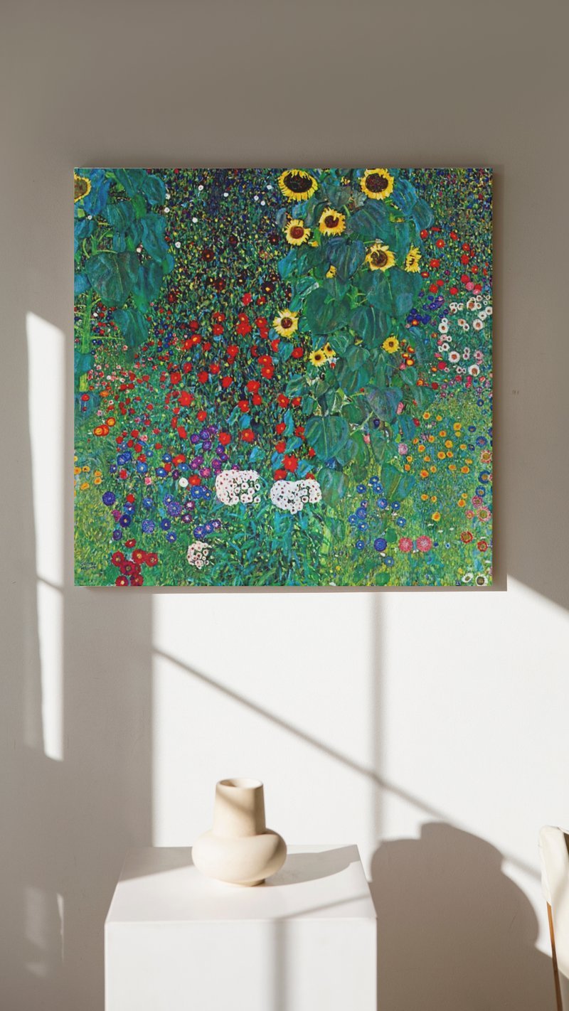 Gustav Klimt - Country Garden with Sunflowers | Giclée op canvas