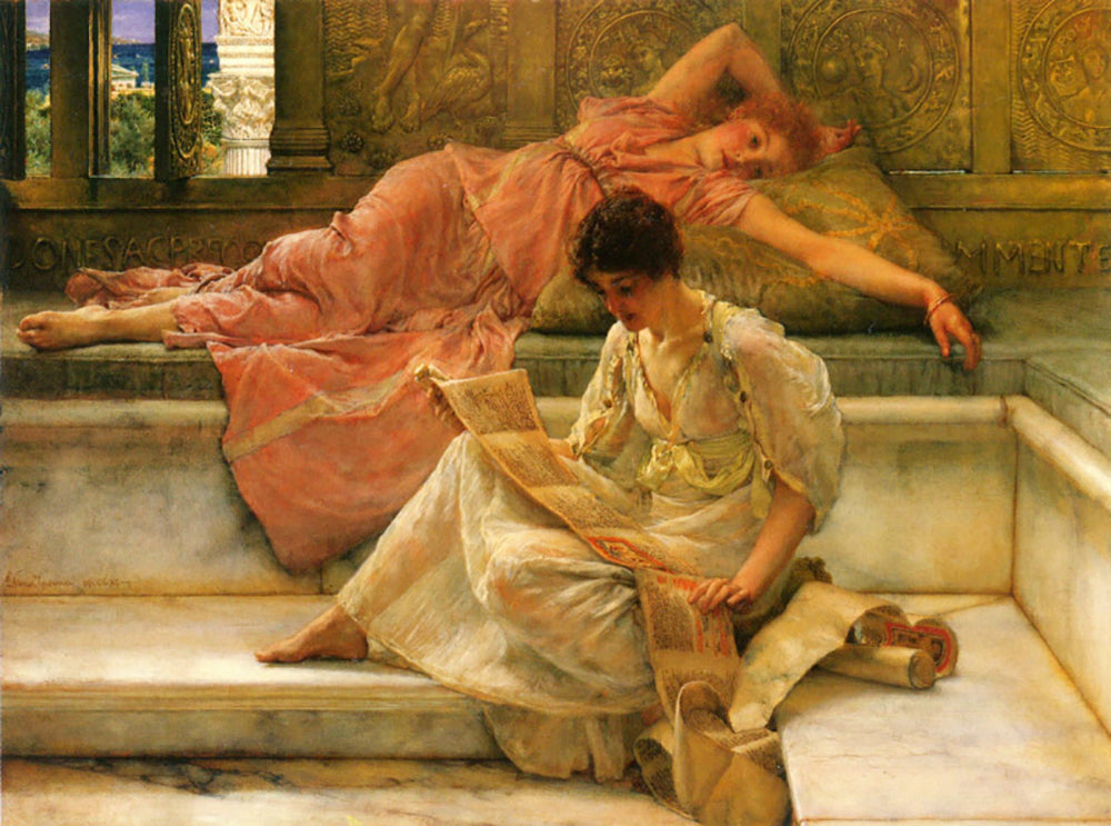 Lourens Alma Tadema - A favorite poet | Giclée op canvas