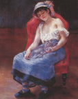 Pierre-Auguste Renoir - A girl asleep | Giclée op canvas