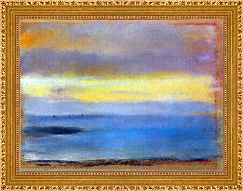 Edgar Degas - Coastal strip at sunset | Giclée op canvas