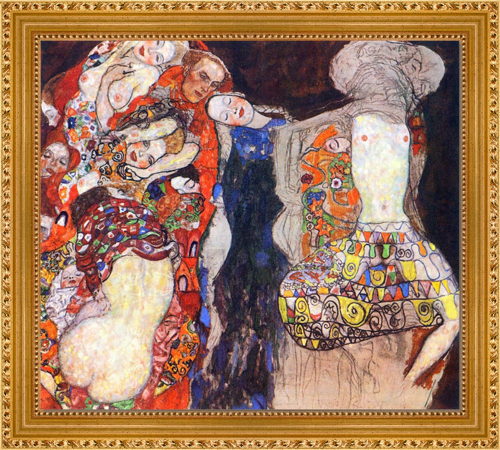 Gustav Klimt - Adorn the bride with veil and wreath | Giclée op canvas