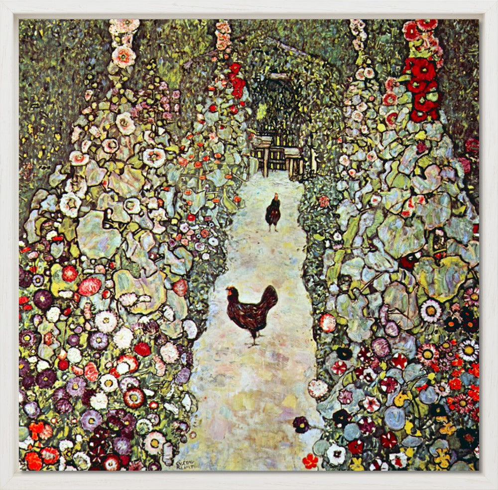 Gustav Klimt - Garden Path with Chickens | Giclée op canvas