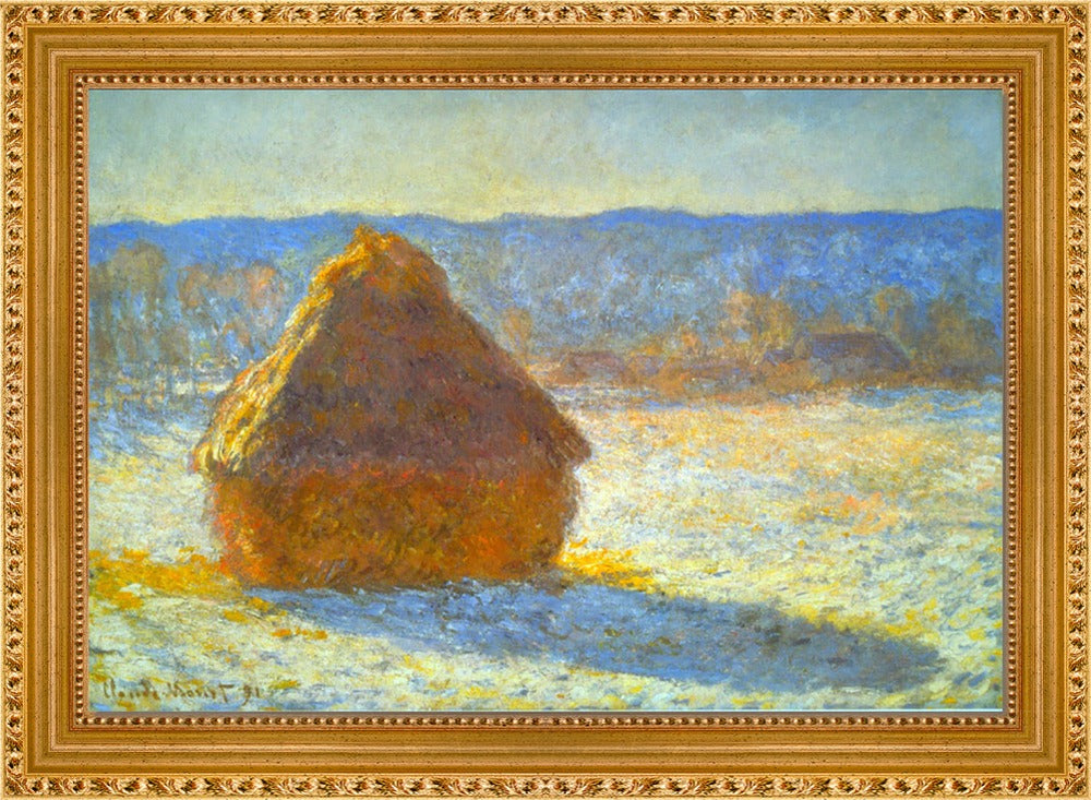 Claude Monet - Haystacks in snow | Giclée op canvas