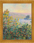 Claude Monet - Flower Beds at Vetheuil | Giclée op canvas