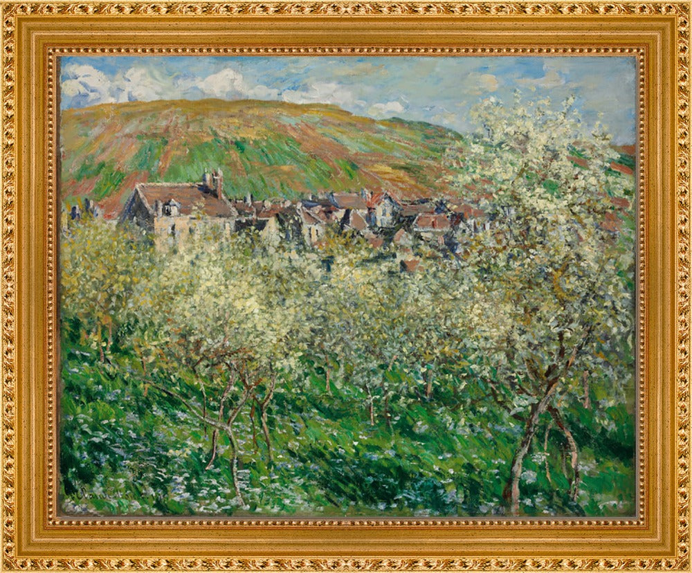 Claude Monet - Flowering Plum Trees | Giclée op canvas
