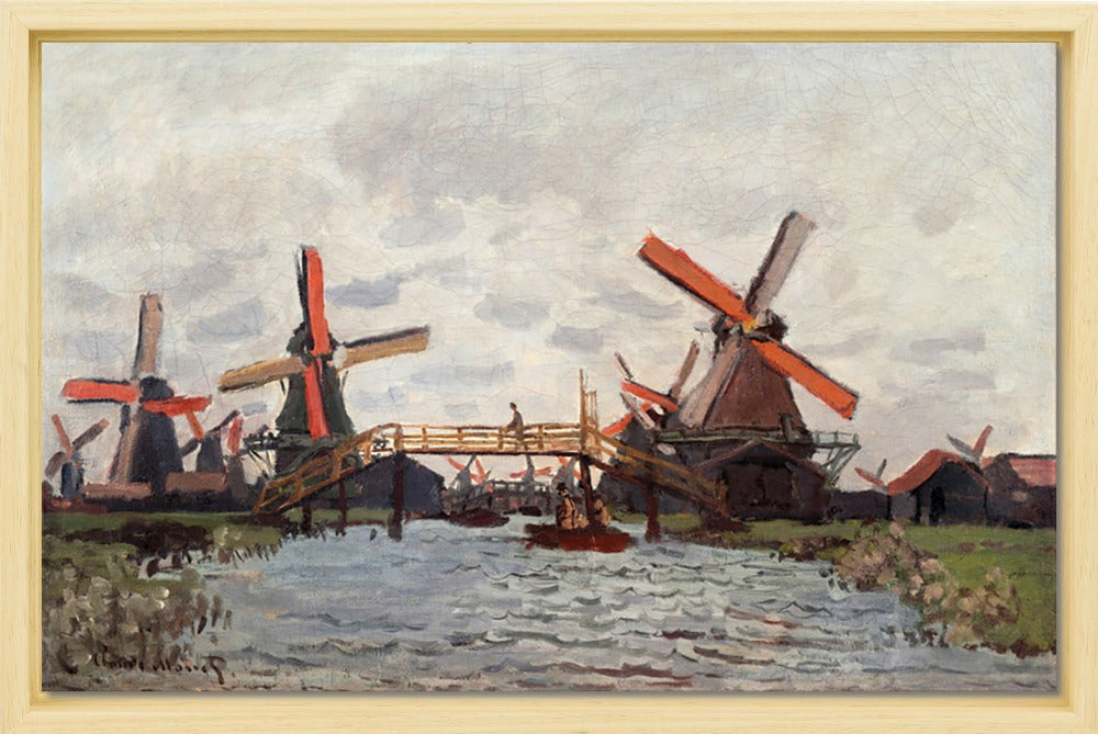Claude Monet - Mills near Zaandam | Giclée op canvas