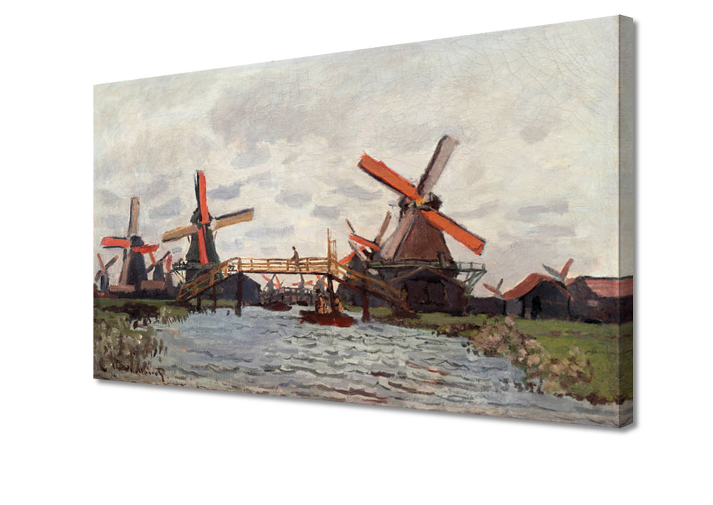 Claude Monet - Mills near Zaandam | Giclée op canvas