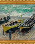 Claude Monet - Three Fishing Boats | Giclée op canvas