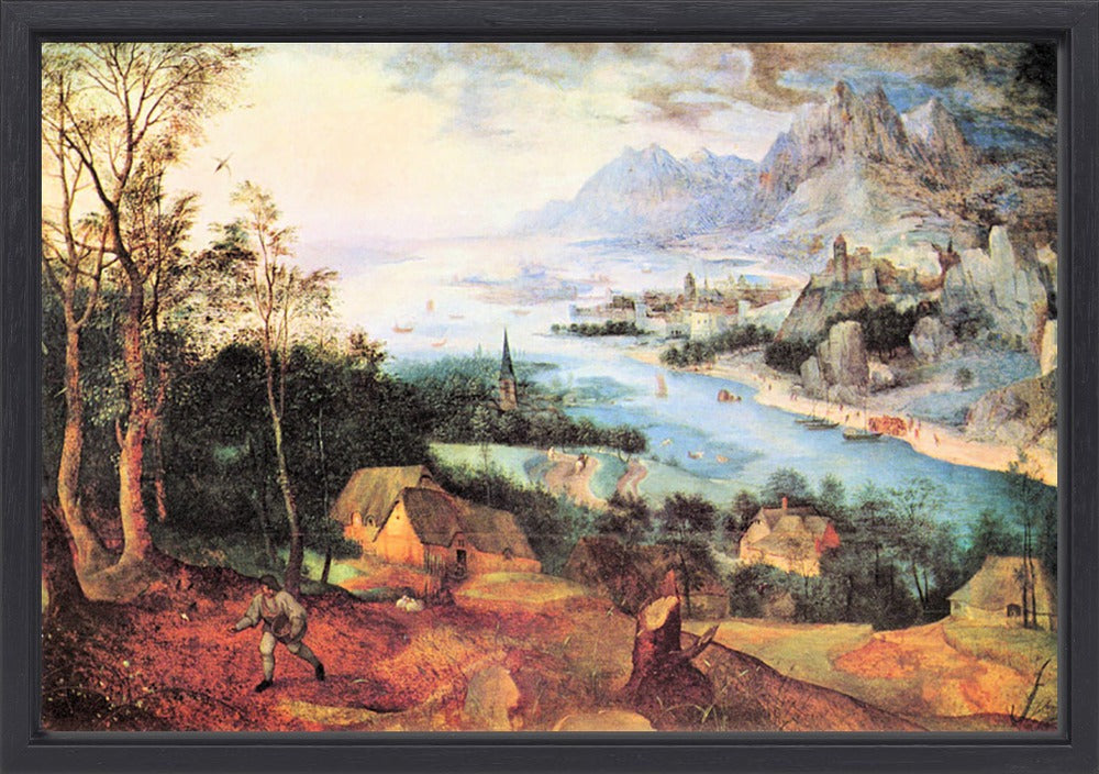 Pieter Bruegel - River Landscape with a sower | Giclée op canvas