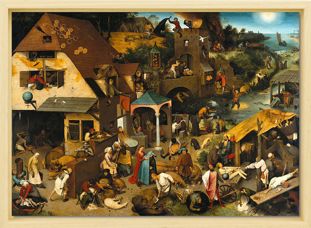 Pieter Bruegel - The Dutch proverbs | Giclée op canvas