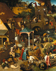 Pieter Bruegel - The Dutch proverbs | Giclée op canvas