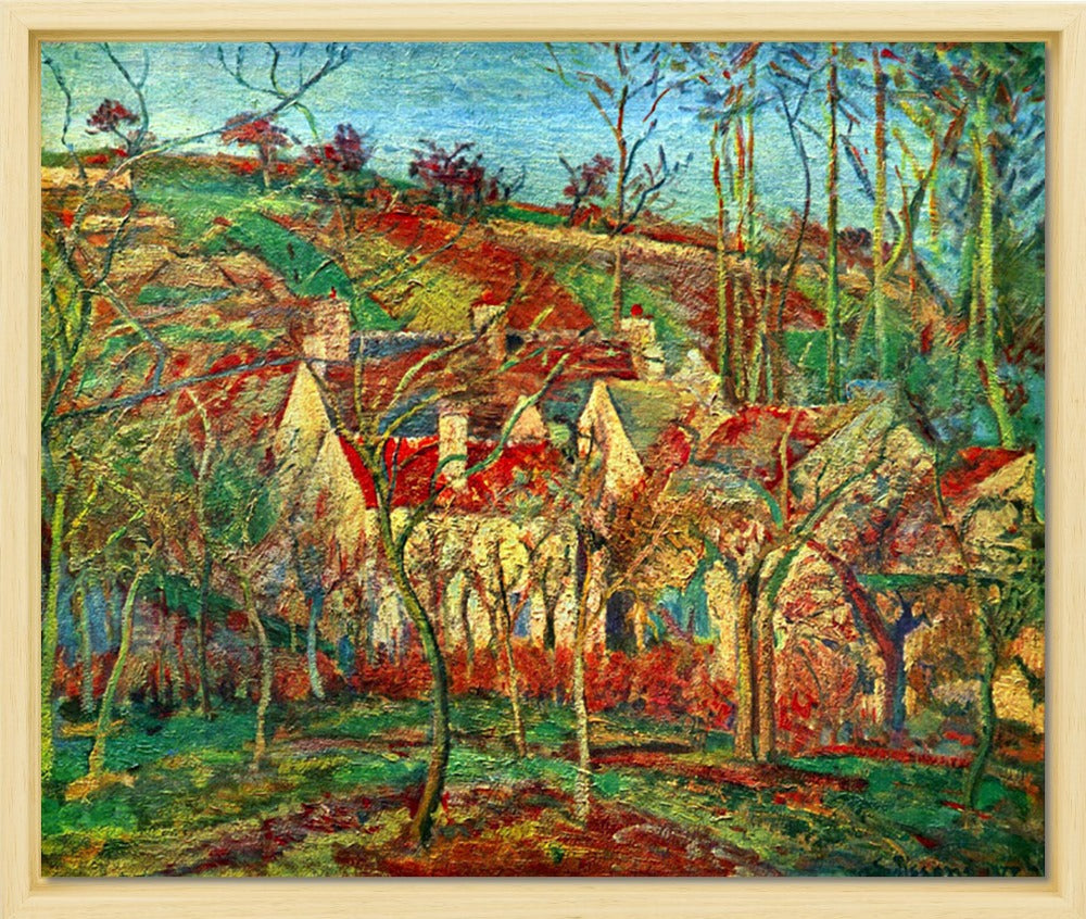 Camille Pissarro - The red roofs | Giclée op canvas