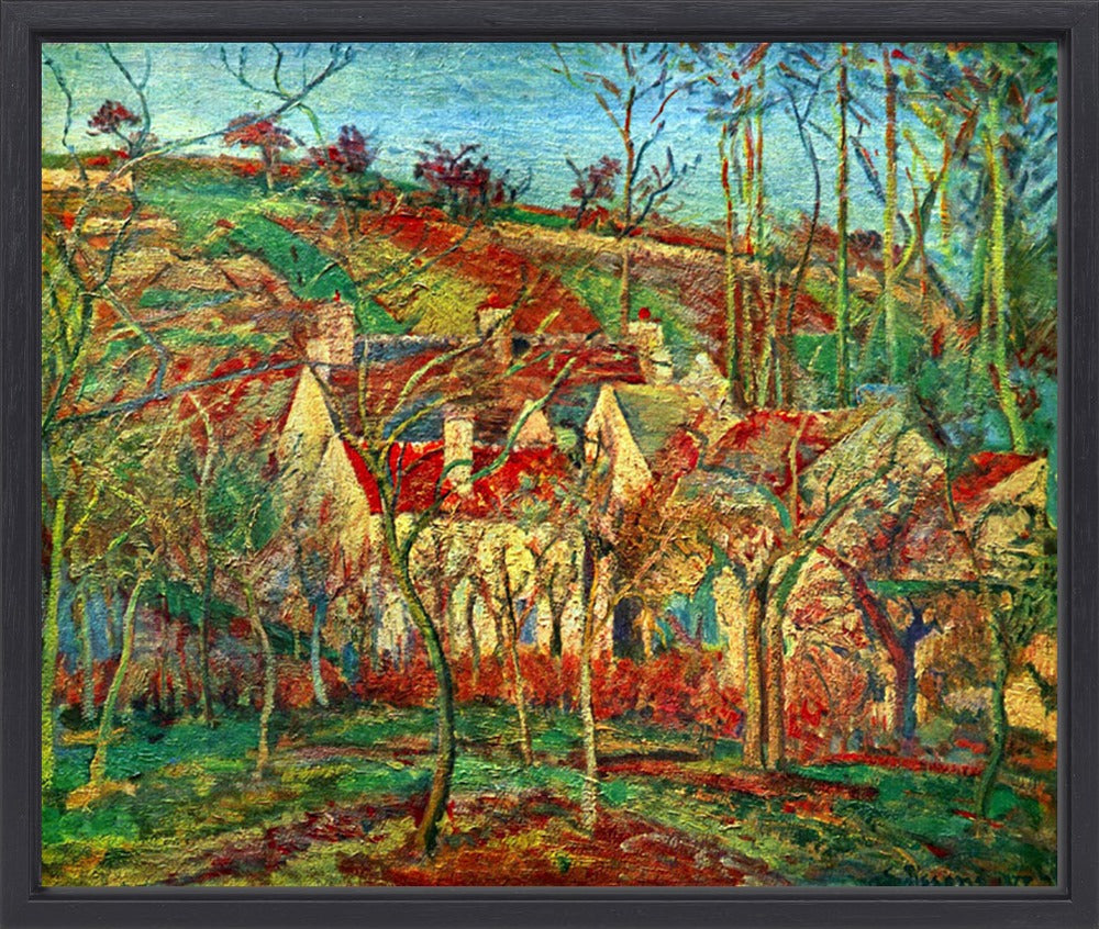 Camille Pissarro - The red roofs | Giclée op canvas