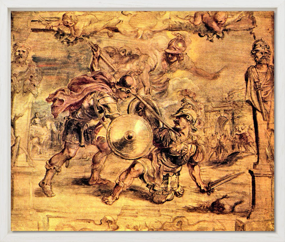 Peter Paul Rubens - Achilles defeats Hector | Giclée op canvas