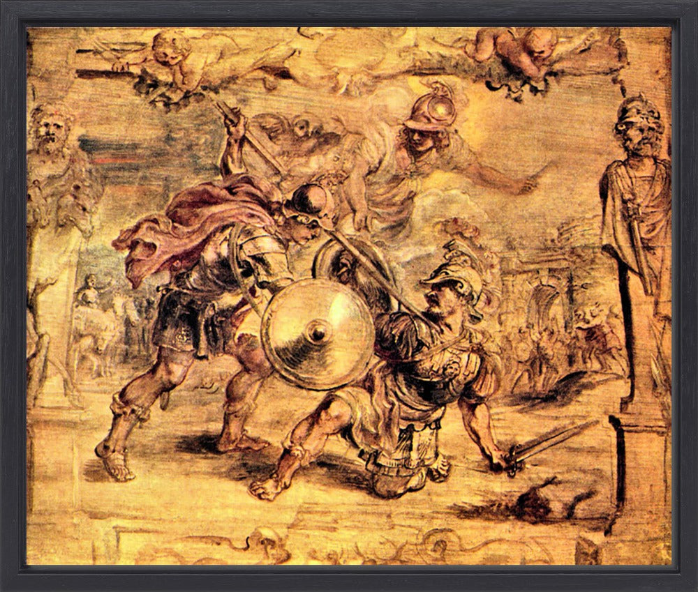 Peter Paul Rubens - Achilles defeats Hector | Giclée op canvas