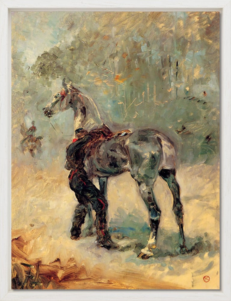 Henri de Toulouse-Lautrec - Artilleryman and his horse | Giclée op canvas