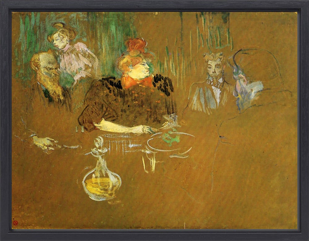Henri de Toulouse-Lautrec - At the table | Giclée op canvas