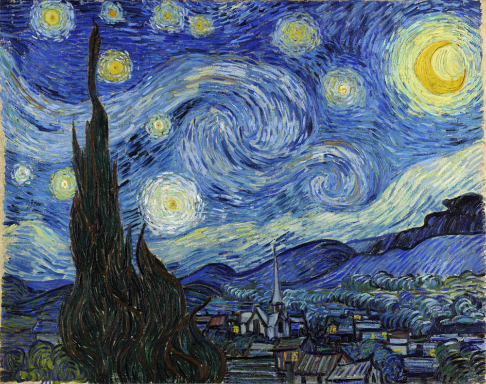 Vincent van Gogh - Sterrennacht | Giclée op canvas
