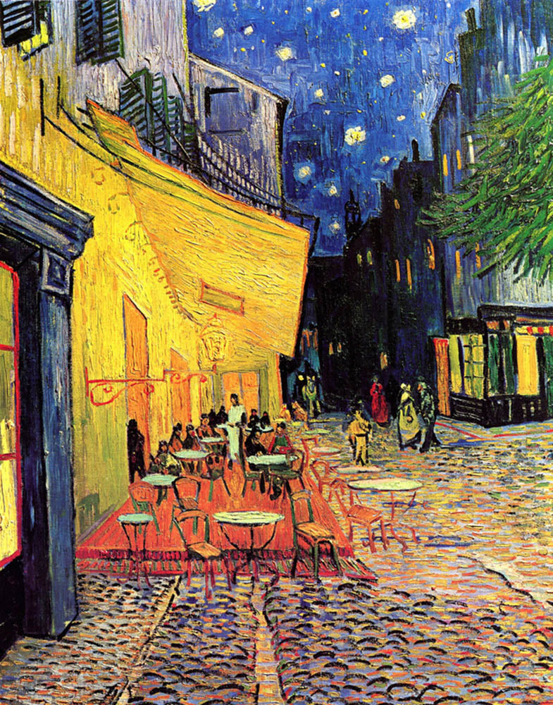 Vincent van Gogh - Het Nachtcafé op de Place du Forum Arles | Giclée op canvas
