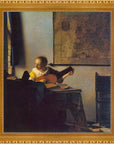 Johannes Vermeer - According to the player | Giclée op canvas