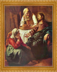 Johannes Vermeer - Christ with Mary and Martha | Giclée op canvas