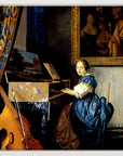 Johannes Vermeer - Dame on spinet | Giclée op canvas