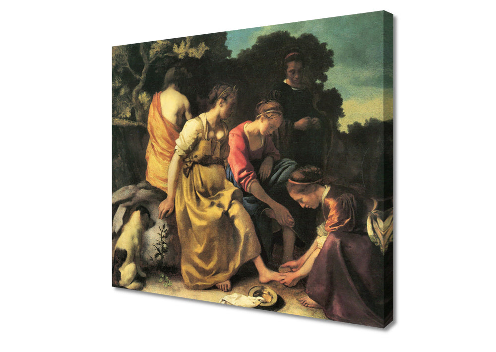 Johannes Vermeer - Diana and her nymphs | Giclée op canvas