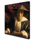 Johannes Vermeer - Girl with a flute | Giclée op canvas