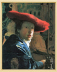 Johannes Vermeer - Girl with red hat | Giclée op canvas