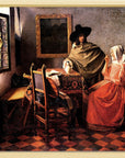 Johannes Vermeer - Glass of wine | Giclée op canvas