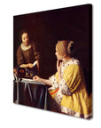 Johannes Vermeer - Mistress and maid | Giclée op canvas
