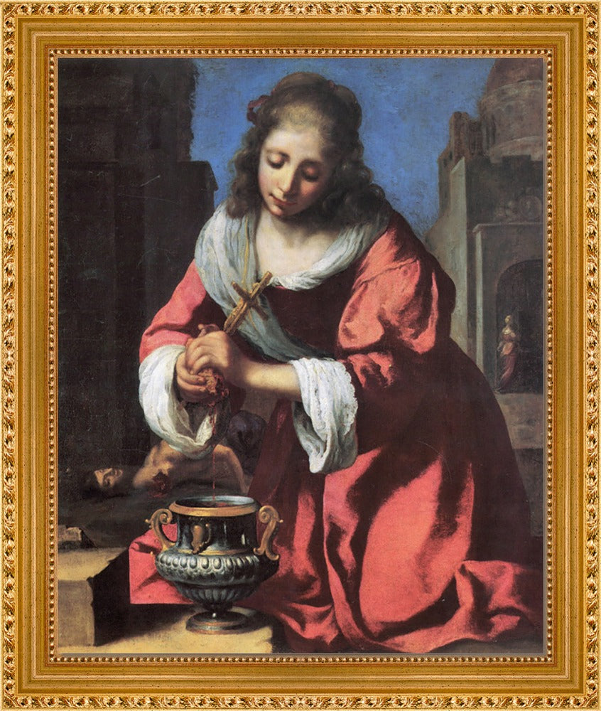 Johannes Vermeer - Saint Praxedis | Giclée op canvas