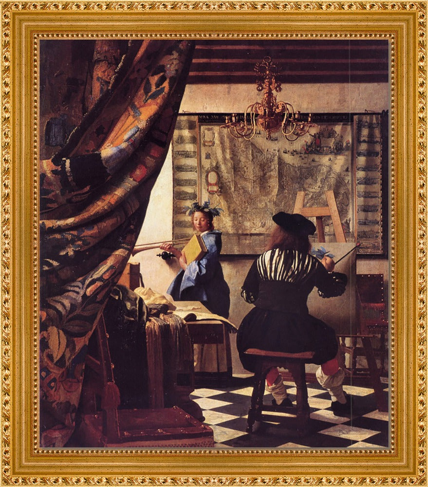 Johannes Vermeer - The Allegory of Painting | Giclée op canvas