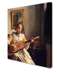 Johannes Vermeer - The guitar player | Giclée op canvas