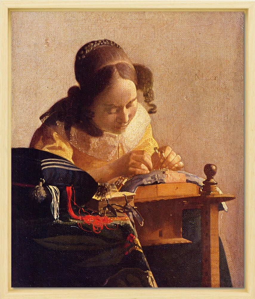 Johannes Vermeer - The Lacemaker | Giclée op canvas
