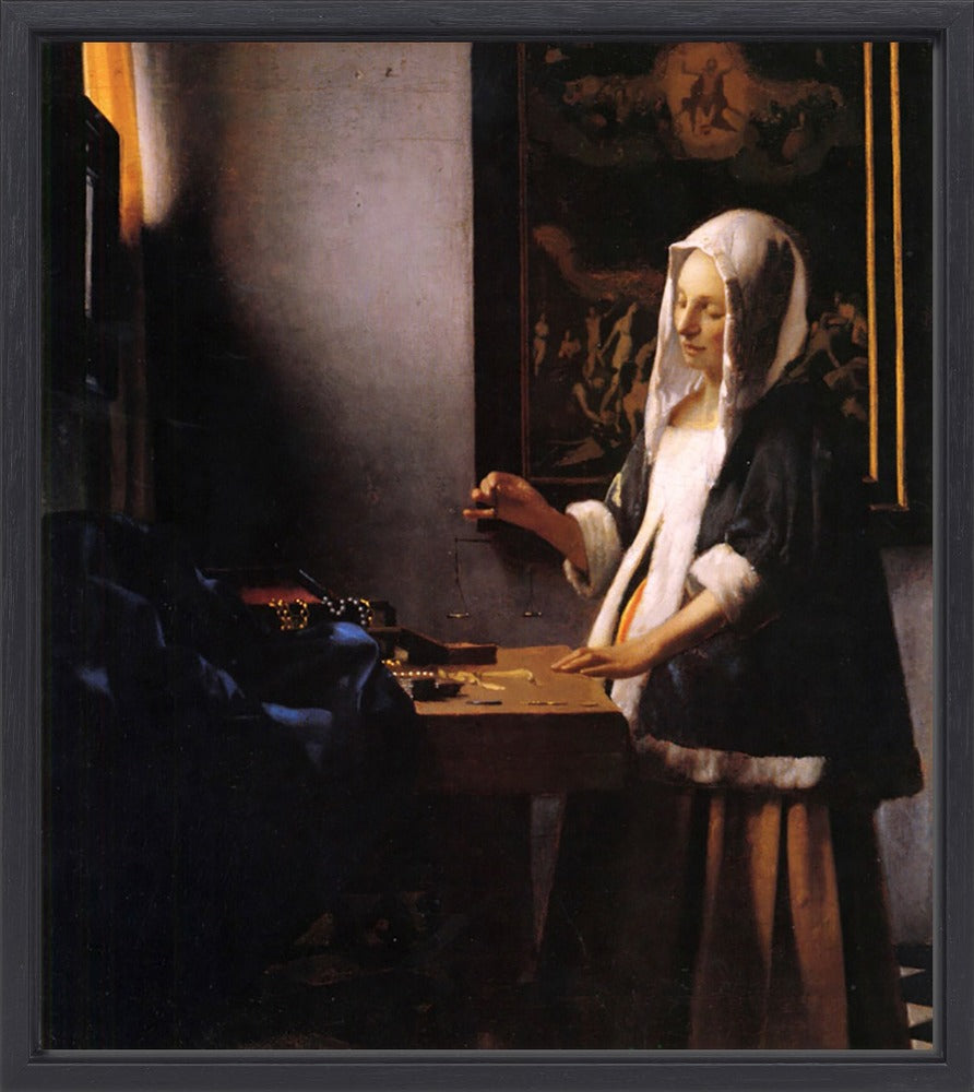 Johannes Vermeer - Weights | Giclée op canvas