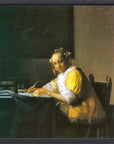 Johannes Vermeer - Woman in yellow | Giclée op canvas