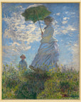 Claude Monet - Vrouw met een parasol - Madame Monet en haar zoon | Giclée op canvas