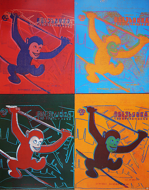 Andy Warhol - Four monkeys | Litho