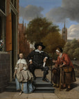 Jan Havicksz. Steen - Adolf en Catharina Croeser (De burgemeester van Delft en zijn dochter) | Giclée op canvas