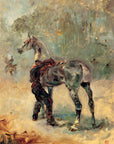 Henri de Toulouse-Lautrec - Artilleryman and his horse | Giclée op canvas