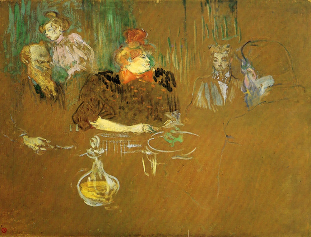 Henri de Toulouse-Lautrec - At the table | Giclée op canvas
