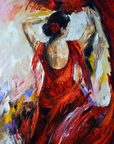Gena - Flamenco | Giclée op canvas